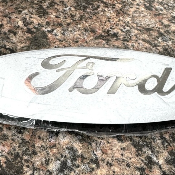 NEW 7" White Chrome Ford Emblem - Picture 2 of 5